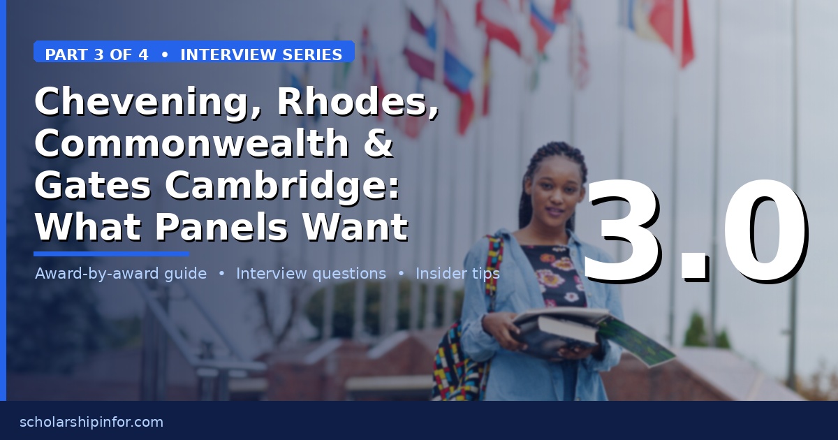UK Scholarship Interview Questions: What Chevening, Rhodes, Commonwealth and Gates Cambridge Panels Want (Part 3)